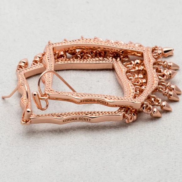 KENDRA SCOTT Lacy Dangle Earrings in Rose Gold - Picture 6 of 8